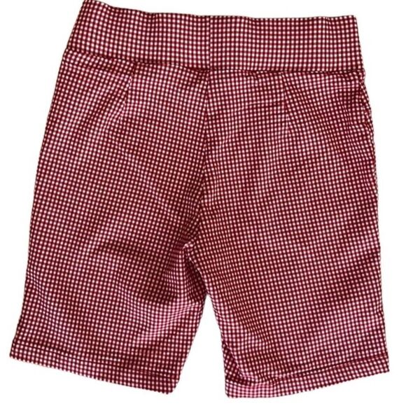 Tommy Hillfiger Women’s Bermuda Stretch Shorts Size 10, Red White Check - Picture 3 of 6